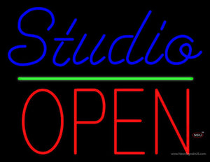 Blue Studio Red Open  Neon Sign