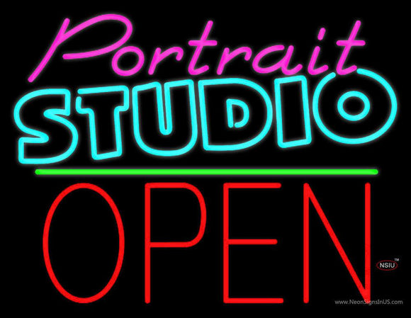 Portrait Studio Open  Neon Sign