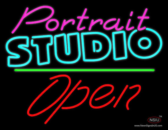 Portrait Studio Open  Neon Sign