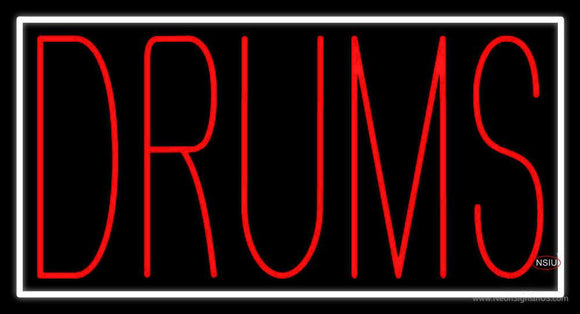 Red Drums Block  Neon Sign