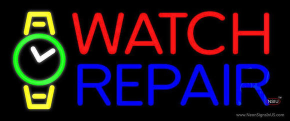 Red Watch Blue Repair With Logo Handmade Art Neon Sign