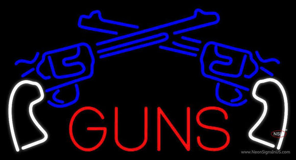 Two Gun Logo Handmade Art Neon Sign
