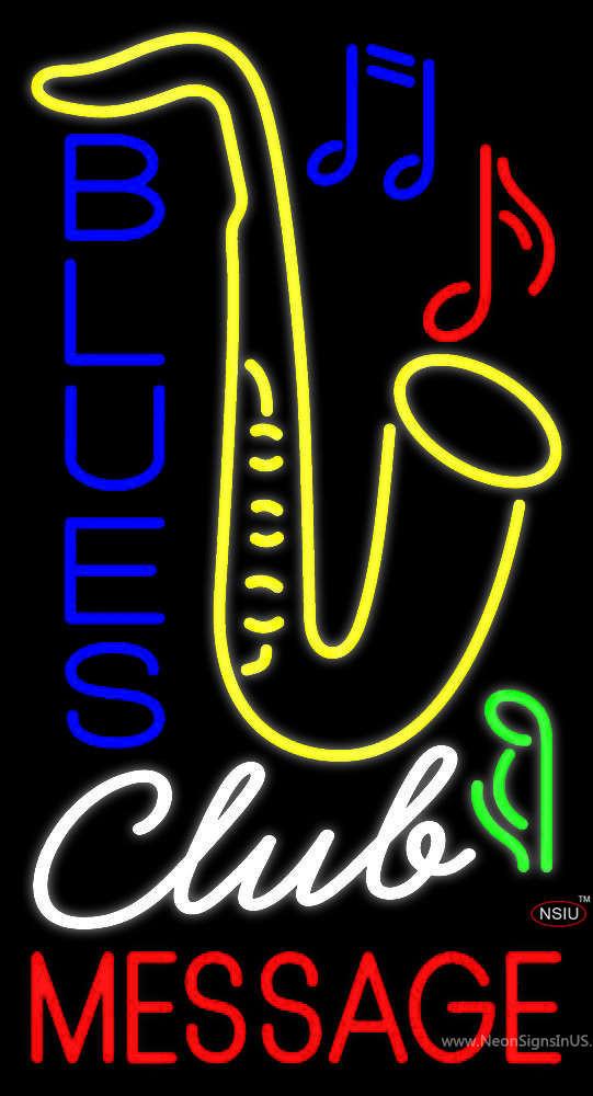 Custom Blues Yellow Saxophone Neon Sign