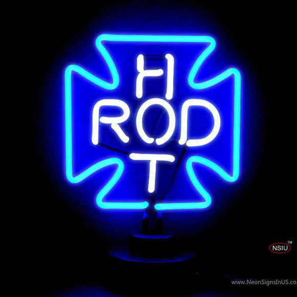 Hot Rod Cross Neon Sculpture