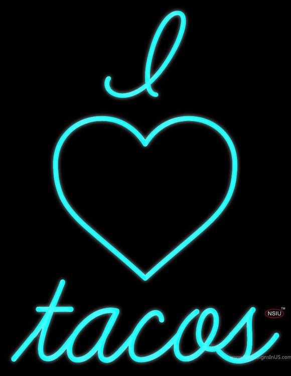 Custom I Love Tacos Neon Sign 