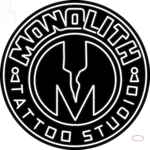 Custom Monolith Tattoo Studio Logo Neon Sign 
