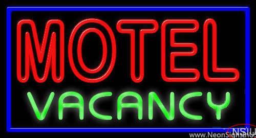 Motel Vacancy Real Neon Glass Tube Neon Sign