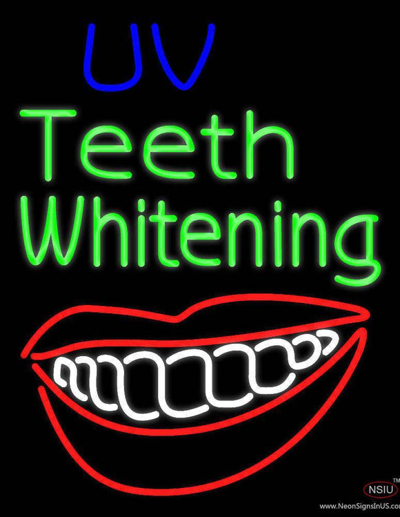 VU Teeth Whitening Handmade Art Neon Sign