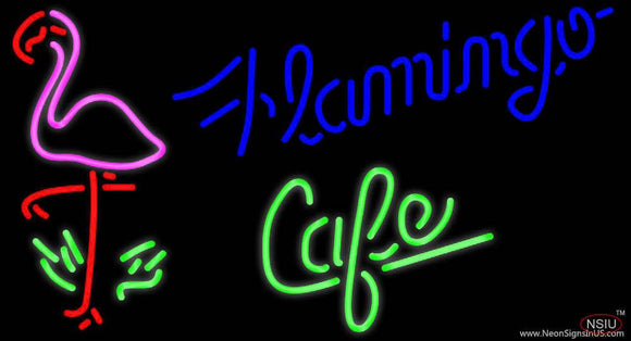 Flamingo Cafe Real Neon Glass Tube Neon Sign