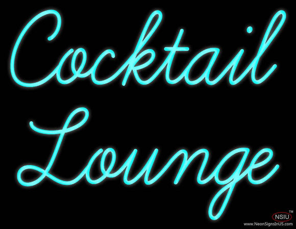 Cursive Cocktail Lounge Real Neon Glass Tube Neon Sign