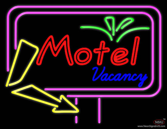 Funky Motel Vacancy Real Neon Glass Tube Neon Sign