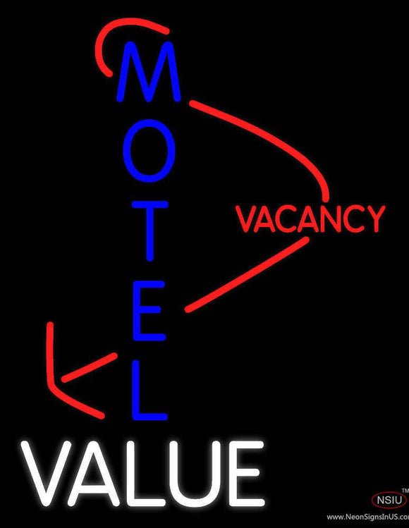 Motel Vacancy Value With Arrow Real Neon Glass Tube Neon Sign