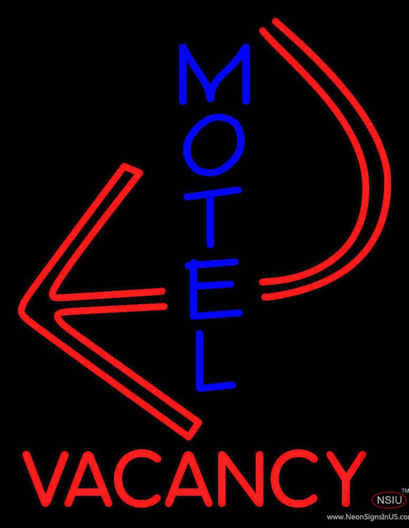 Motel Vacancy With Arrow Real Neon Glass Tube Neon Sign