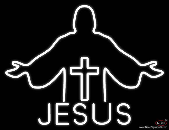 Jesus Christian Cross Real Neon Glass Tube Neon Sign