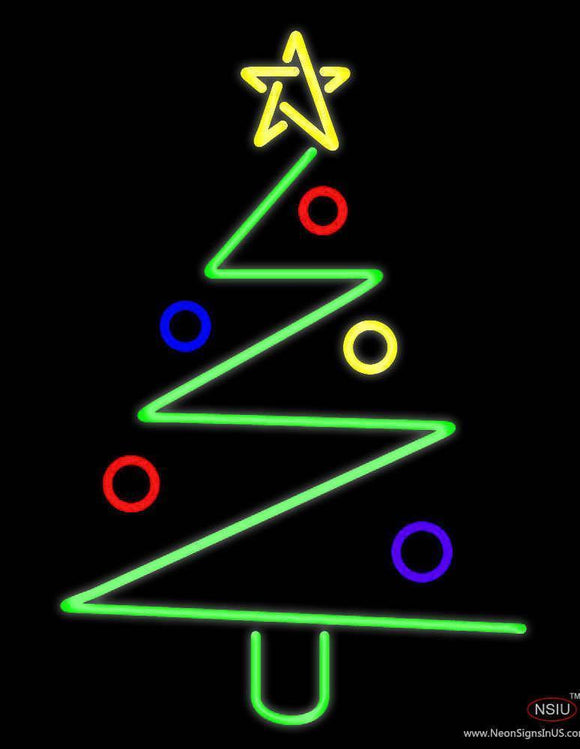 Logo Christmas Tree Real Neon Glass Tube Neon Sign
