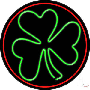 Happy St Patricks Day Shamrock Real Neon Glass Tube Neon Sign
