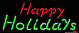 Red Happy Green Holidays Real Neon Glass Tube Neon Sign