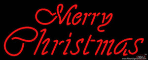Red Merry Christmas Real Neon Glass Tube Neon Sign