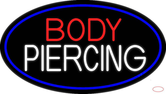 Body Piercing Real Neon Glass Tube Neon Sign
