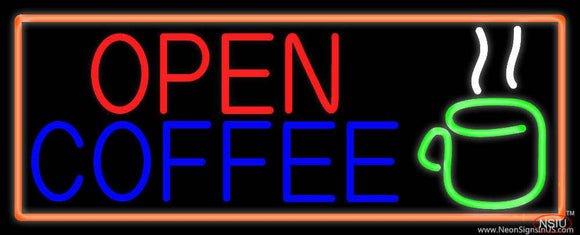 Coffee Open Real Neon Glass Tube Neon Sign