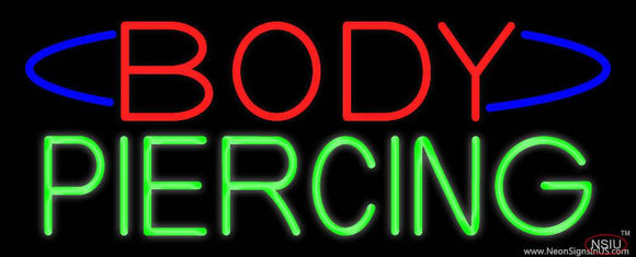 Deco Style Body Piercing Real Neon Glass Tube Neon Sign
