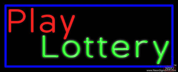 Play Lottery Handmade Art Neon Sign