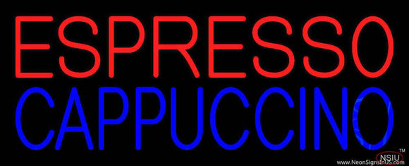 Red Cappuccino Blue Espresso Real Neon Glass Tube Neon Sign