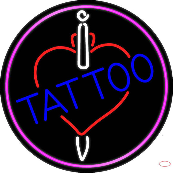 Tattoos Inside Heart Real Neon Glass Tube Neon Sign