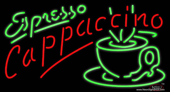 Espresso Cappuccino Real Neon Glass Tube Neon Sign