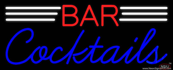 Bar Cocktails Real Neon Glass Tube Neon Sign