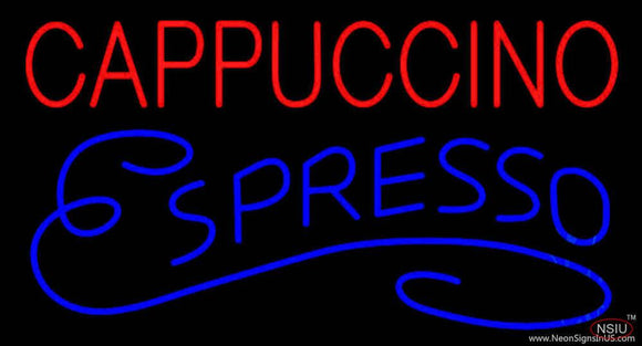 Red Cappuccino Blue Espresso Real Neon Glass Tube Neon Sign