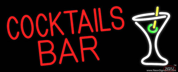 Cocktails Bar Real Neon Glass Tube Neon Sign
