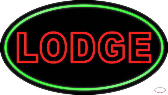 Double Stroke Lodge Handmade Art Neon Sign