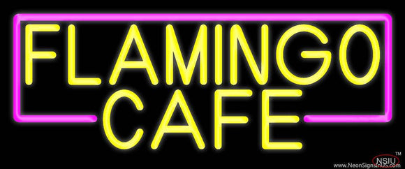Flamingo Cafe Real Neon Glass Tube Neon Sign