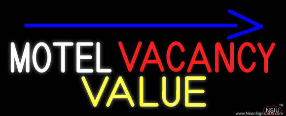 Motel Vacancy Value With Arrow Real Neon Glass Tube Neon Sign