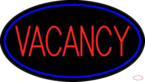 Red Vacancy With Blue Border Real Neon Glass Tube Neon Sign