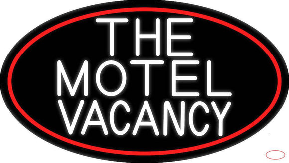 The Motel Vacancy With Red Border Real Neon Glass Tube Neon Sign