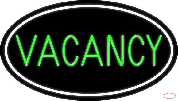 Vacancies With White Border Real Neon Glass Tube Neon Sign