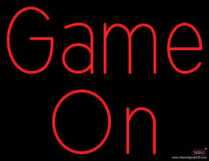 Red Game On Real Neon Glass Tube Neon Sign