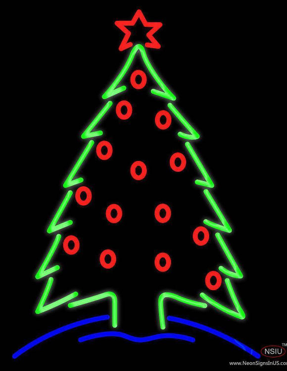 Christmas Tree Real Neon Glass Tube Neon Sign