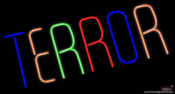 Multicolor Terror Handmade Art Neon Sign