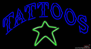 Tattoos With Star Logo Real Neon Glass Tube Neon Sign