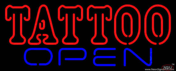 Double Stroke Tattoo Open Real Neon Glass Tube Neon Sign