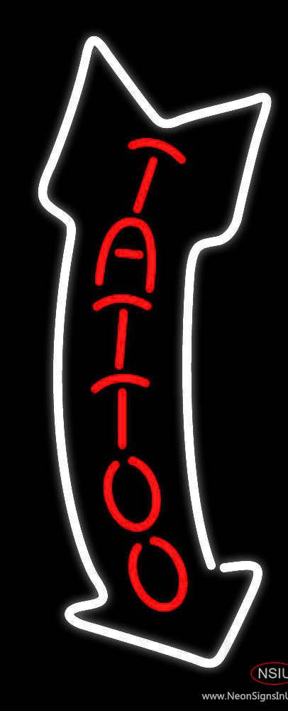 Red Tattoo With Arrow Real Neon Glass Tube Neon Sign