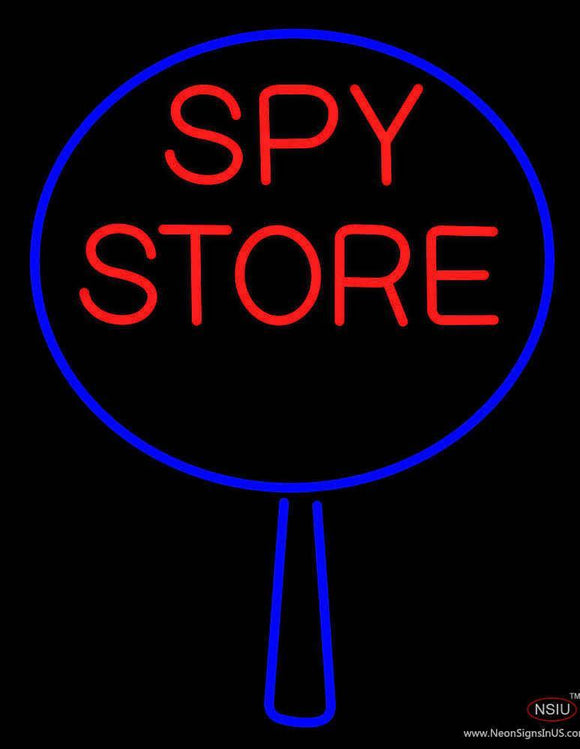 Spy Store With Icon Handmade Art Neon Sign