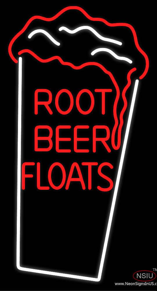 Root Beer Floats Real Neon Glass Tube Neon Sign