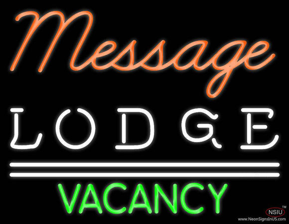 Custom Lodge Vacancy Real Neon Glass Tube Neon Sign