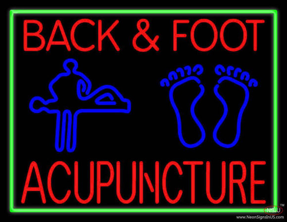 Back And Foot Logo Acupuncture Handmade Art Neon Sign