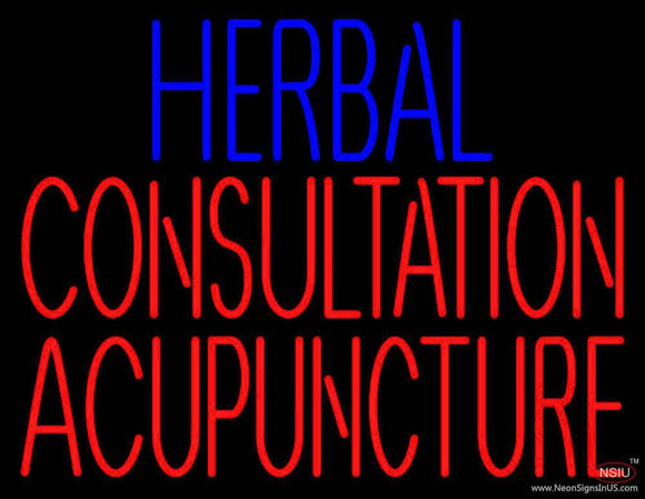 Herbal Consultation Acupuncture Handmade Art Neon Sign