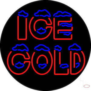 Ice Cold Handmade Art Neon Sign